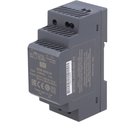 Блок питания на DIN-рейку MEAN WELL DDR-30G-24 DC/DC 30 Вт 24 В 2791871