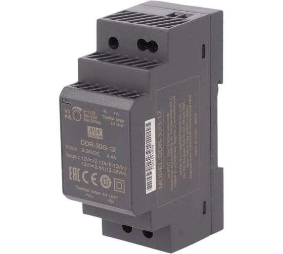 Блок питания на DIN-рейку MEAN WELL DDR-30G-12 DC/DC 30 Вт 12 В 2791870