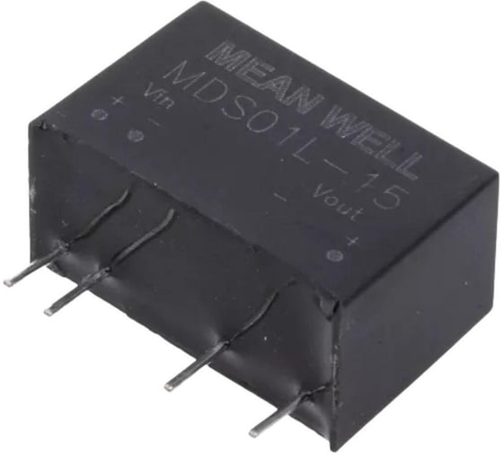DC/DC-преобразователь на печатную плату изолированный MEAN WELL MDS01L-15 однополярный выход, для медицинских устройств стандарт EN60601-1 (1xMOPP/2xMOPP) в корпусе S 3915826