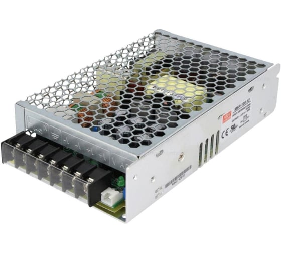 Блок питания в кожухе на шасси MEAN WELL MSP-100-12 с коррекцией мощности, дистанционным управлением, усиленная изоляция, низкий ток утечки, для медицинских устройств E 1083763