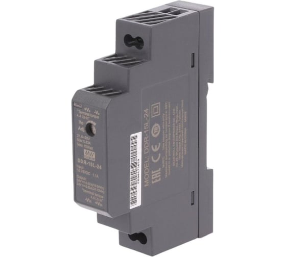 Блок питания на DIN-рейку MEAN WELL DDR-15L-24 DC/DC 15 Вт 24 В 2791866