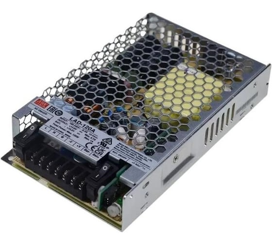 Блок питания AC/DC MEAN WELL LAD-120A 120Вт, 14В, 8А, универсальный вход, защита от КЗ, перегрузки, перенапряжения, перегрева, переполюсовки, для охранно-пожарной сигнализации 5303811