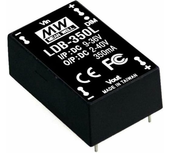 Универсальный DC/DC светодиодный драйвер MEAN WELL LDB-350LW 14 Вт 2-40 В 0.35 А 1891939