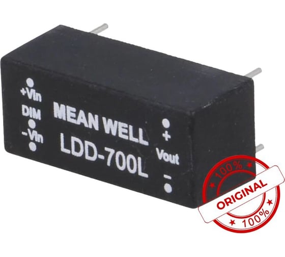 Понижающий DC/DC светодиодный драйвер MEAN WELL LDD-700L на печатную плату 22.4 Вт 2-32 В 0.7 А 679960