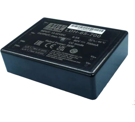 Повышающий DC/DC светодиодный драйвер MEAN WELL LDH-65-700 на печатную плату 56 Вт 12.5-80 В 0.7 А 3676264