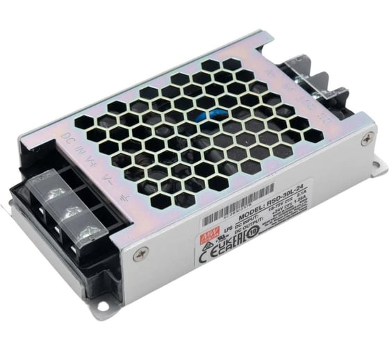 Блок питания DC/DC в кожухе на шасси MEAN WELL RSD-30L-24 30 Вт 24 В для ЖД приложений 3627511