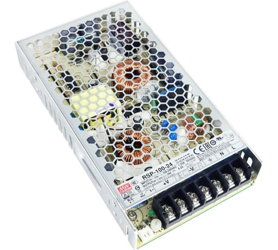 Блок питания AC/DC в кожухе на шасси MEAN WELL RSP-100-24 100 Вт 24 В 1287552