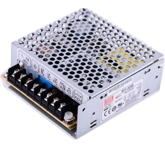 Блок питания AC/DC в кожухе на шасси MEAN WELL RT-50B 50 Вт 5, 12 В 68488