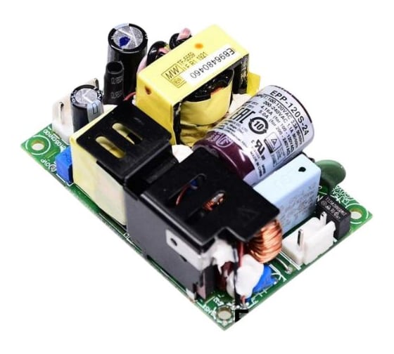 Открытый блок питания MEAN WELL EPP-120S-24 120Вт 24В 5А с ККМ, на шасси, дополнительный выход 12В для питания вентилятора, LED-индикатор сети OK, высокий КПД до 94_, ко 3417794