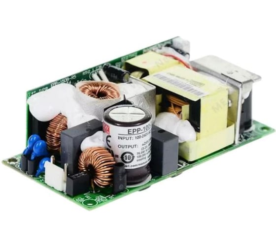 Открытый блок питания Mean Well EPP-100-12 с ККМ и дополнительным выходом, AC/DC 102 Вт 12 В, 1109465
