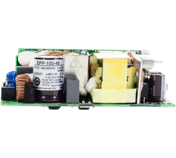 Открытый блок питания Mean Well EPP-100-48 с ККМ и дополнительным выходом, AC/DC 100.8 Вт 48 В, 1109472