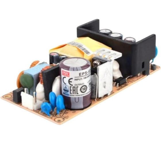 Открытый высокоэффективный блок питания MEAN WELL EPS-45-15 AC/DC 45 Вт 15 В 1267361