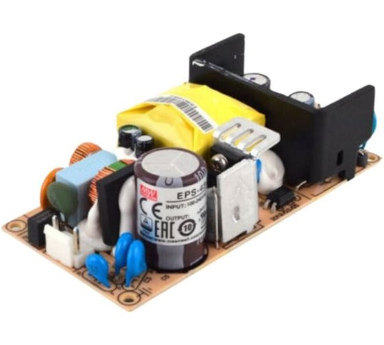 Открытый высокоэффективный блок питания MEAN WELL EPS-45-5 AC/DC 40 Вт 5 В 1267357