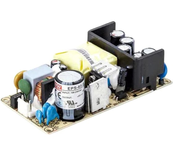 Открытый высокоэффективный блок питания MEAN WELL EPS-65-5 AC/DC 55 Вт 5 В 1267406