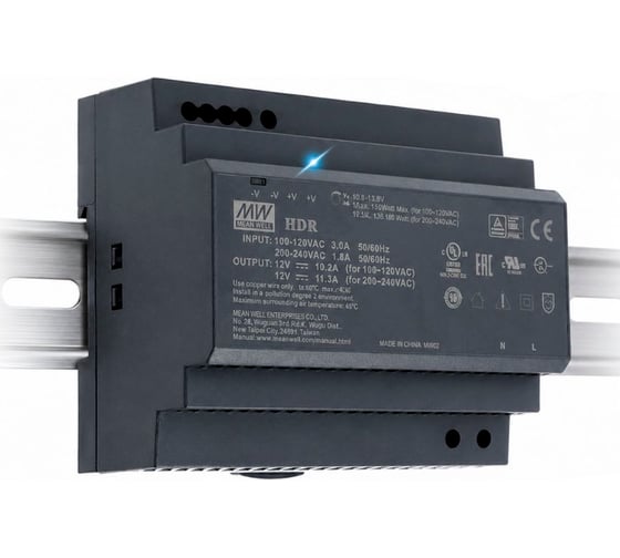 Блок питания на DIN-рейку MEAN WELLHDR-150-48 AC/DC 153.6 Вт 48 В 3198024