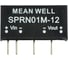 Преобразователь на печатную плату MEAN WELL SPRN01M-12 1 Вт 12 В, изолированный в корпусе SIP-7 3489431 1