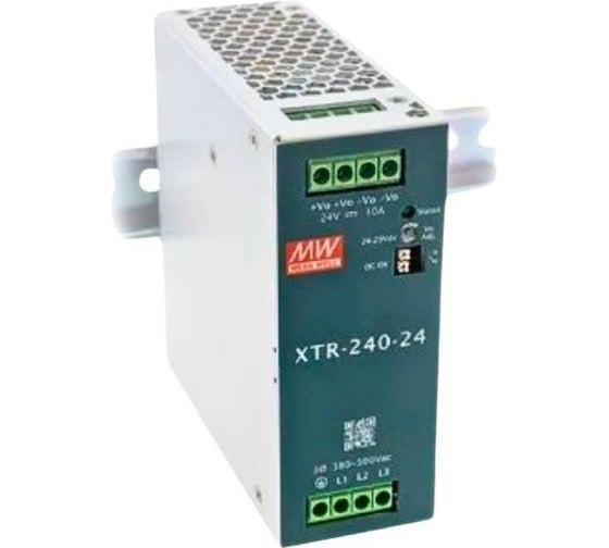 Блок питания на DIN-рейку MEAN WELL XTR-240-24 240 Вт 24 В, трёхфазный, для экстремальных условий 7044324