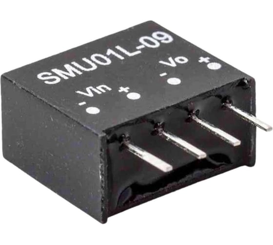 DC/DC преобразователь на печатную плату MEAN WELL SMU01L-09 в корпусе SIP-4, изолированный, с встроенным фильтром 1 Вт 9 В 1269137