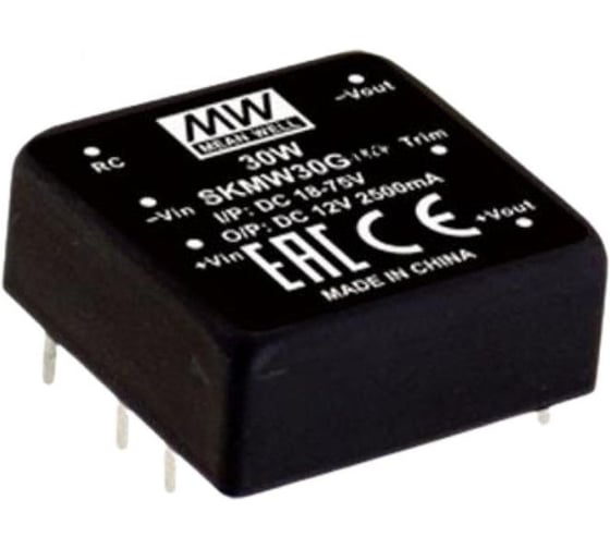 Преобразователь на печатную плату MEAN WELL SKMW30G-05 30 Вт 5 В, изолированный в корпусе 1x1, с ультрашироким входом 2298873