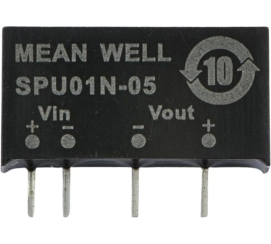 Преобразователь на печатную плату MEAN WELL SPU01N-05 1 Вт 5 В, изолированный в корпусе SIP-6 5345271