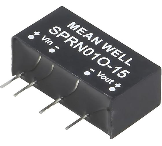 DC/DC-преобразователь на печатную плату MEAN WELL SPRN01O-15 в корпусе SIP-6, изолированный 1 Вт 15 В 3915851