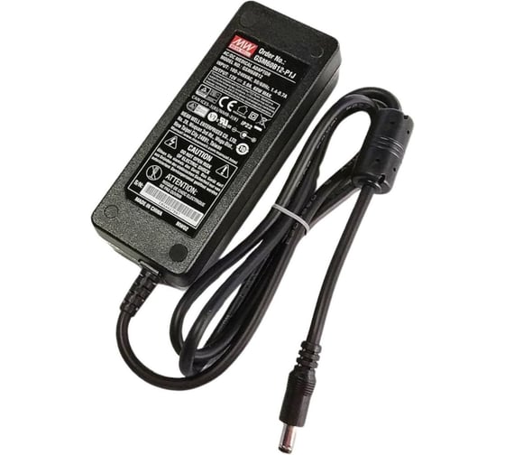 Адаптер MEAN WELL GSM60B12-P1J 60Вт 12В настольный, для медицинских устройств, класс II защита от КЗ, перегрузки и перенапряжения, низкий ток утечки 1369663