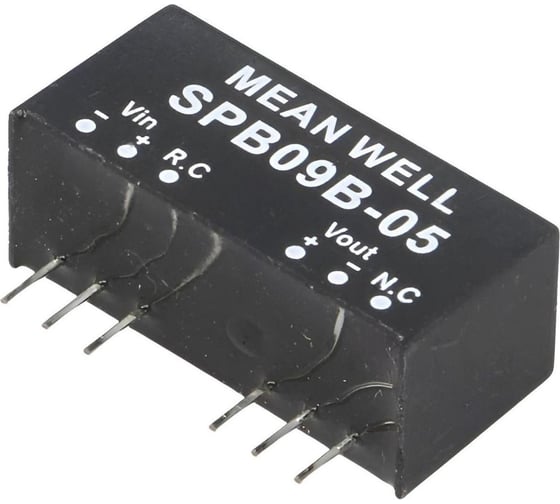DC/DC-преобразователь на печатную плату MEAN WELL SPB09B-05 в корпусе SIP-8, изолированный, с дистанционным Вкл-Выкл 9 Вт 5 В 3972879
