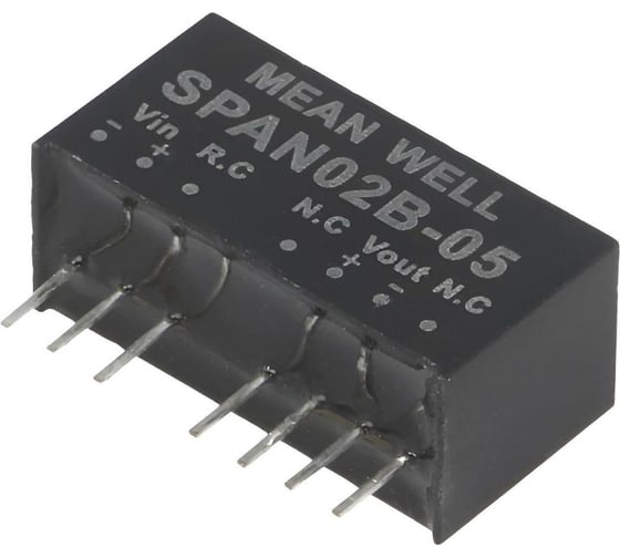 DC/DC-преобразователь на печатную плату MEAN WELL SPAN02B-05 в корпусе SIP-8, изолированный, с дистанционным Вкл-Выкл 2 Вт 5 В 3909191