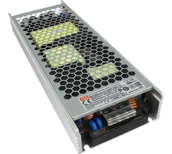 Безвентиляторные блоки питания Mean Well UHP-500-12 с ККМ 500.4 Вт 12 В, 2734342