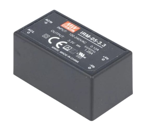 Блок питания на печатную плату Mean Well IRM-05-3.3, AC/DC 5 Вт 3.3 В, 1202358