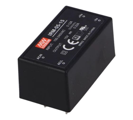 Блок питания на печатную плату MEAN WELL IRM-05-15 AC/DC 5 Вт 15 В 1202360