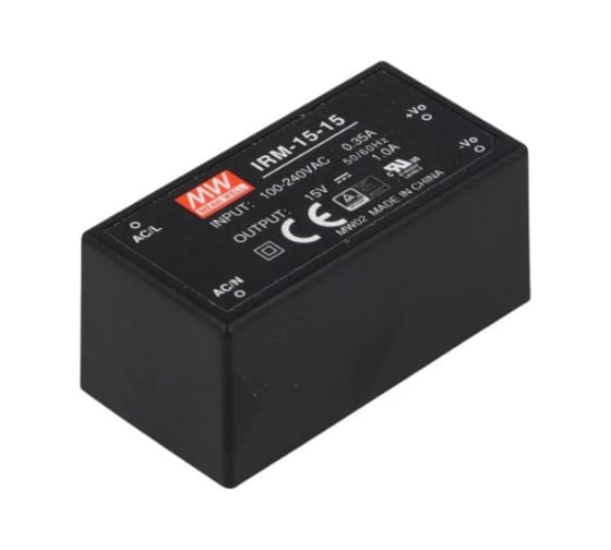 Блок питания на печатную плату MEAN WELL IRM-15-15 AC/DC 15 Вт 15 В 1202409