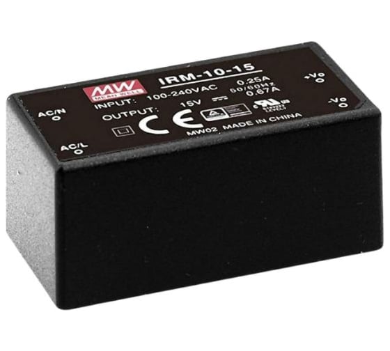 Блок питания на печатную плату MEAN WELL IRM-10-15 AC/DC 10 Вт 15 В 1202376