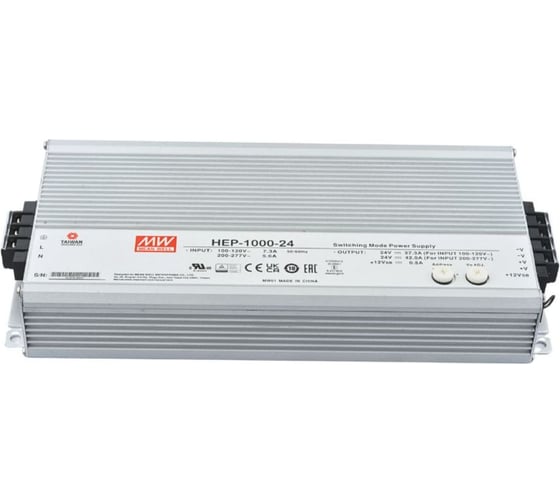 Блок питания на шасси MEAN WELL HEP-1000-24 1000 Вт 24 В, в кожухе 3488437