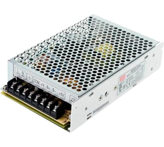 Источник бесперебойного питания MEAN WELL ADD-55A UPS в кожухе на шасси, AC/DC 53 Вт 13.8 В, 5 В, 13.4 В 197508