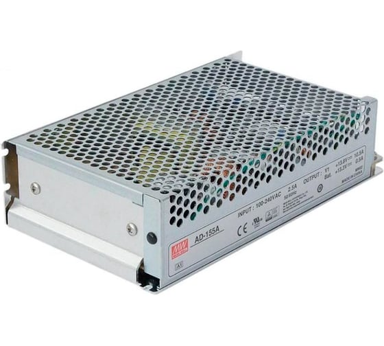 Источник бесперебойного питания MEAN WELL AD-155A UPS в кожухе на шасси, AC/DC 151 Вт 13.8 В, 13.3 В 231146