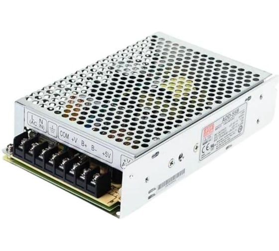 Источник бесперебойного питания MEAN WELL ADD-55B UPS в кожухе на шасси, AC/DC 55 Вт 27.6 В, 5 В, 26.5 В 63478