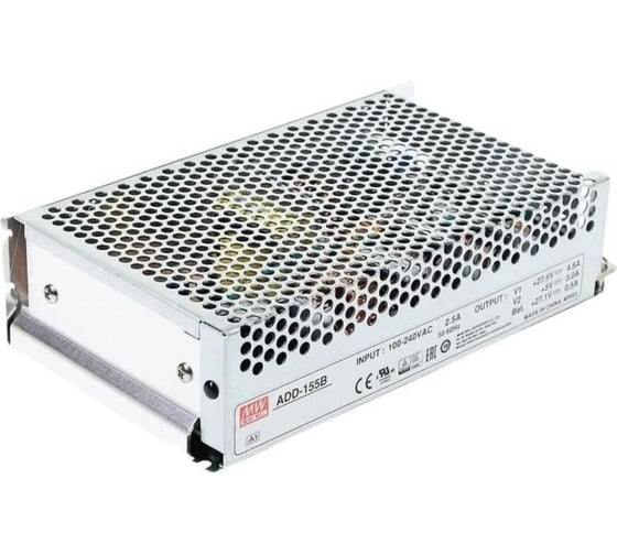 Источник бесперебойного питания MEAN WELL ADD-155B UPS в кожухе на шасси, AC/DC 152 Вт 27.6 В, 5 27.1 В 26622