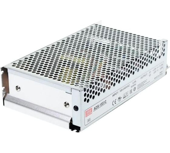 Блок питания MEAN WELL ADS-15512 с UPS в кожухе на шасси, DC/DC 153 Вт, 12, 5 В 26623