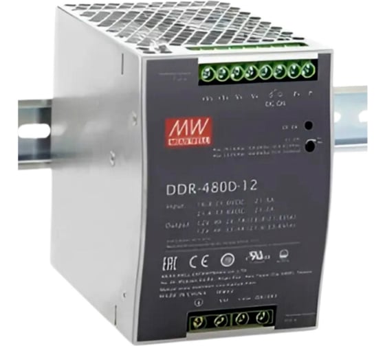 Блок питания на DIN-рейку MEAN WELL DDR-480D-24 DC/DC 480 Вт 24 В 3673787
