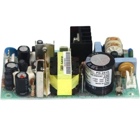 Открытый двухканальный блок питания Mean Well PD-2515, AC/DC 24 Вт 15 В, 63494
