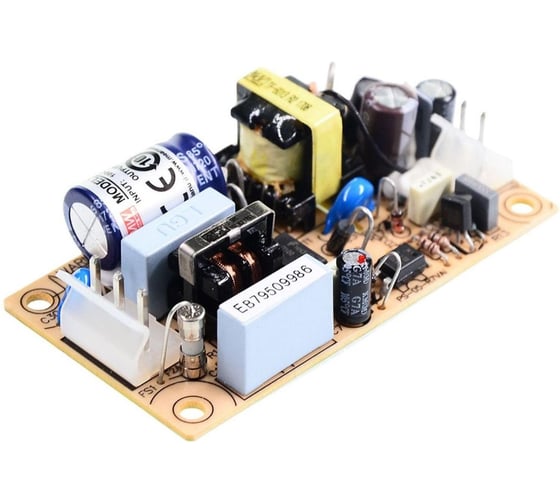 Открытый блок питания Mean Well PS-05-15, AC/DC 5.25 Вт 15 В, 283908