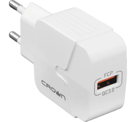 Сетевое универсальное зарядное устройство CROWN MICRO Crown CMWC-3030F white CM000003324