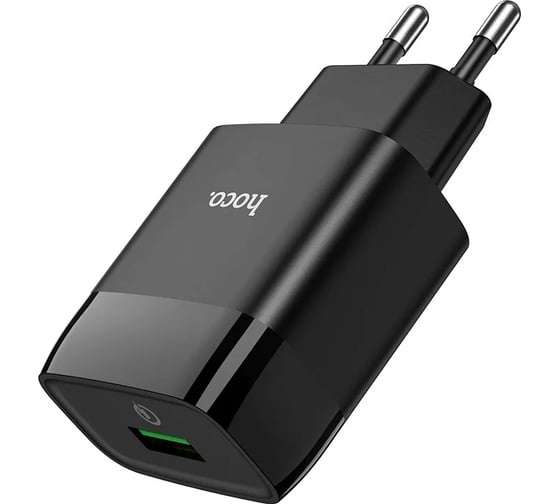 Блок питания (сетевой адаптер) Hoco C72Q Glorious QC3.0 один USB порт, черный 092149