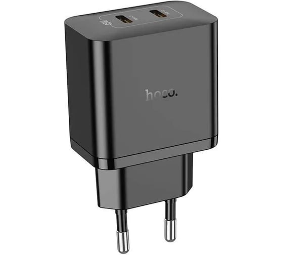 Блок питания (сетевой адаптер) Hoco N35 Streamer dual-port PD45W(2 Type-С), черный 098761