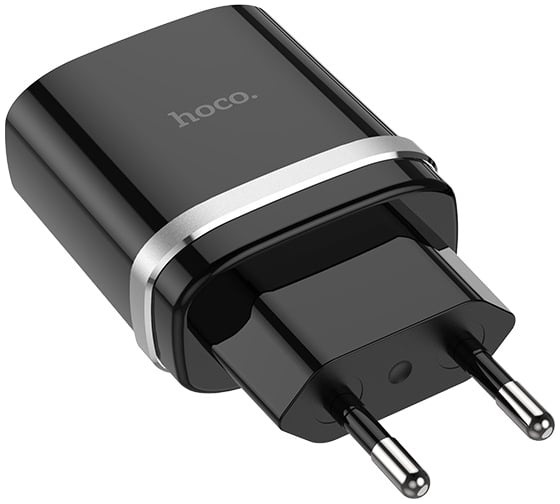 Блок питания (сетевой адаптер) Hoco С12Q Smart QC3.0, один порт USB, 5V, 3.0A, черный 092135