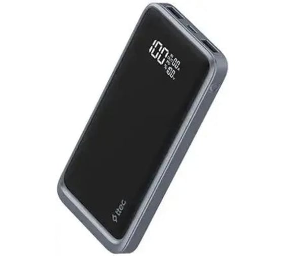 Внешний аккумулятор TTEC ReCharger LCD 20000mAh PD 100W Powerbank USB-C&2*USB-A с кабелем USB-C-USB-C. Цвет: серый 2BB261GR