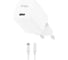 Сетевое зарядное устройство TTEC SmartCharger GAN 30W USB-C PD Travel Fast Charger с кабелем USB-C-Lightning. Длина кабеля: 150см. Цвет: белый 2SCG30LB 1