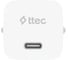 Сетевое зарядное устройство TTEC SmartCharger GAN 30W USB-C PD Travel Fast Charger с кабелем USB-C-Lightning. Длина кабеля: 150см. Цвет: белый 2SCG30LB 2