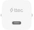 Сетевое зарядное уcтройство TTEC SmartCharger GAN 20W PD Travel Fast Charger. Цвет: белый 2SCG20B 3